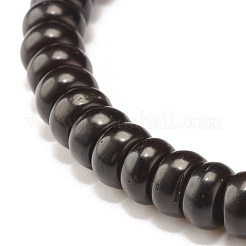 Schwarzes Stretch-Armband aus Kokosnussschalenperlen&nbsp;BJEW-JB07353