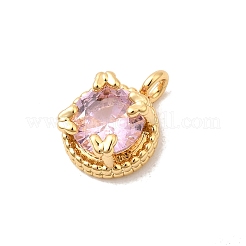 Pendentifs avec zircon cubiques à micro-pavés en laiton&nbsp;KK-P340-34G