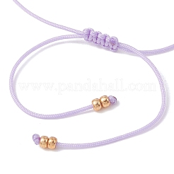 7 set di braccialetti di perline intrecciate in vetro rotondo regolabile in 7 colori per donna&nbsp;BJEW-MZ00288