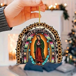 Ornamenti pendenti in acrilico della vergine maria&nbsp;PW-WGC7DE6-01