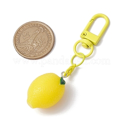 2 pieza de adornos colgantes de resina de limón&nbsp;HJEW-JM02549