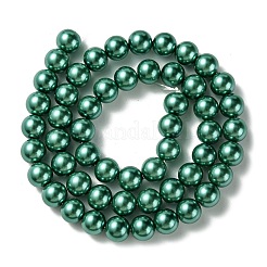 Hebras de cuentas redondas de perlas de vidrio teñidas ecológicas&nbsp;X-HY-A002-8mm-RB118