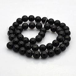 Brins de perles rondes en onyx noir naturel&nbsp;G-N0120-26-8mm