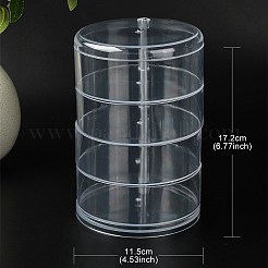 Drehbare 4-lagige Schmuckaufbewahrungsbox aus Kunststoff&nbsp;AJEW-YW0001-14