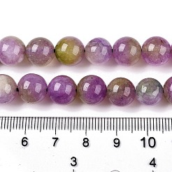 Teñidos naturales blancas abalorios de jade hebras&nbsp;G-T138-10mm-210-10