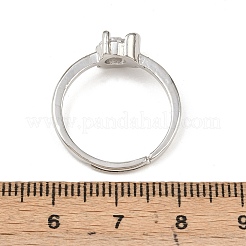 Bagues en laiton avec micro pavé de zircone cubique pour femmes&nbsp;RJEW-B153-02P