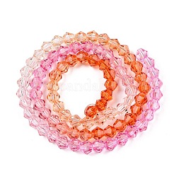 Colori sfumati da cuocere fili di perline di vetro&nbsp;DGLA-A039-T4mm-A04
