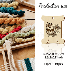14 pannello di avvolgimento del filo di compensato in stile 14 pezzi&nbsp;WOOD-WH0060-09