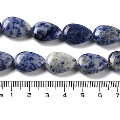Fili di perle di diaspro macchia blu naturale&nbsp;G-L242-33