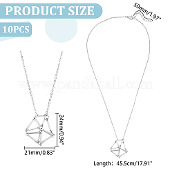 10 pz 201 sacchetto in macramè in acciaio inossidabile con porta pietre vuote per realizzare collane con pendenti&nbsp;MAK-UN0001-52