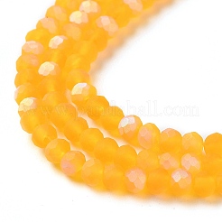 Abalorios de vidrio jade de imitación hebras&nbsp;EGLA-YW0003-19A-04