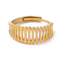 Anillos huecos ajustables de acero inoxidable 304 con recubrimiento iónico (IP)&nbsp;RJEW-D006-27G