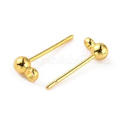 Poteau de boucle d'oreille en laiton&nbsp;KK-WH0061-10G02