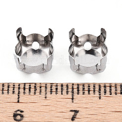 Anlaufgeschützte 201 Edelstahl-Aufnähfassungen&nbsp;STAS-T032-01-8mm-P