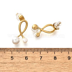 Orecchini a bottone in acciaio inossidabile 304&nbsp;EJEW-C133-01G