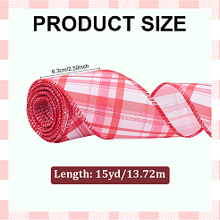 Ruban polyester à motif tartan de 15 mètre&nbsp;OCOR-PH0007-70