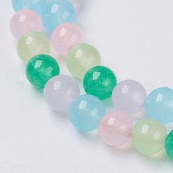 Hilos de abalorios de jade blanco natural&nbsp;G-G756-01-6mm
