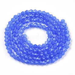 Abalorios de vidrio jade de imitación hebras&nbsp;EGLA-A039-J2mm-D04