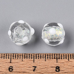 Handgefertigte Stränge aus Folien-Bunte Malereiperlen&nbsp;FOIL-T008-02A
