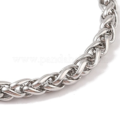 304 Edelstahl Wolfskopf König Weizen Kette Wikinger Mjolnir Thor Hammer Anhänger Halsketten für Männer&nbsp;NJEW-K278-05AS