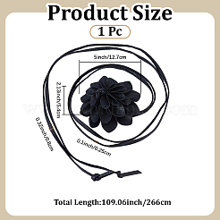 Cinture in vita con nodo in pelle PU a forma di fiore 3d&nbsp;AJEW-CY0002-87B