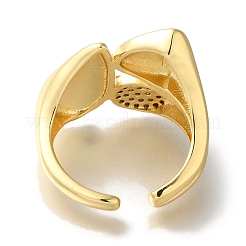 Anneaux de manchette ouverts ovales et en forme de larme en laiton&nbsp;RJEW-S411-02G