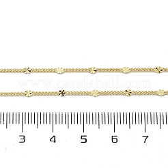 Collares de cadena trenzada con disco de latón&nbsp;NJEW-A042-09G