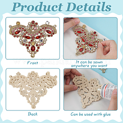2 pz accessori per abbigliamento in vetro rinestone&nbsp;DIY-FG0006-61A