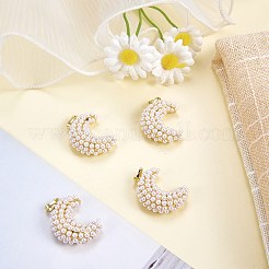 5 pz pendenti in ottone e plastica ABS con perle finte&nbsp;KK-SZ0003-15A