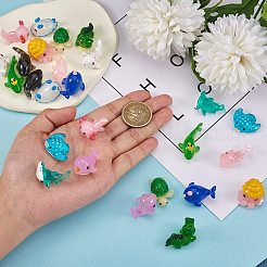 26 Stk. 13 transparente Harz-Cabochons im Stil&nbsp;RESI-SZ0002-71