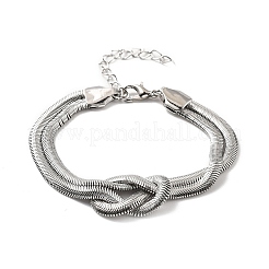 Bracelets en chaîne serpent en fer pour femmes&nbsp;BJEW-G744-01P-1