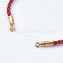 Creazione di bracciali in cordoncino di cotone intrecciato&nbsp;MAK-I006-22G