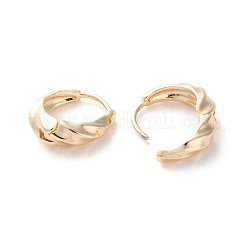 Orecchini a cerchio in ottone con placcatura a cremagliera&nbsp;EJEW-S241-17G
