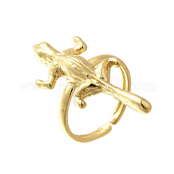 Verstellbare Fingerringe aus Messing für Damen&nbsp;RJEW-B114-02G