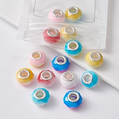 14 Stück europäische Glasperlen in 7 Farben&nbsp;GPDL-YW0001-03