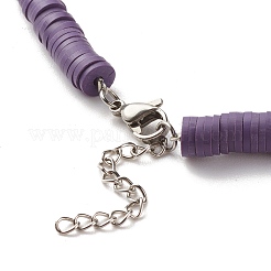 Heishi-Perlenkette aus Fimo mit dem Wort Liebe für Frauen&nbsp;NJEW-JN03790