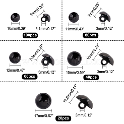 300pcs 5 estilos de ojos de muñeca de plástico artesanal&nbsp;DIY-PH0006-50