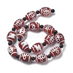Estilo tibetano dZi abalorios hebras&nbsp;G-NH0037-C02-01