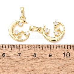 Pendentifs en laiton zircon cubique transparent&nbsp;CU-E003-16G-E