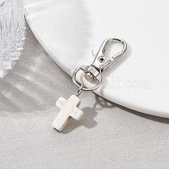 Decorazioni sintetiche pendenti con croce turchese&nbsp;HJEW-JM01531-02