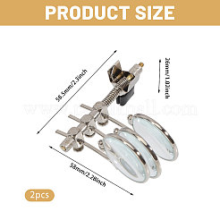 2 tragbare Clip-On-Lupe&nbsp;AJEW-CA0005-33