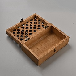 Dekorative Holzkisten mit ausgehöhltem Blumendeckel&nbsp;CON-WH20006-009