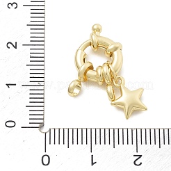 Federringverschlüsse aus Messing mit klarem Zirkonia&nbsp;KK-G528-02G