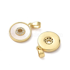 Pendentifs avec zircon cubiques à micro-pavés en laiton&nbsp;KK-P334-26G