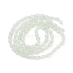 Transparentes cuentas de vidrio craquelado hebras&nbsp;X-DGLA-S085-6x8-01