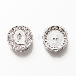 Maillons multibrins en laiton plaqué platine micro pavé zircone cubique&nbsp;KK-P191-01Q-P