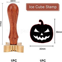 1 Stück Halloween goldfarbener Messingstempelkopf&nbsp;DIY-OC0008-45A
