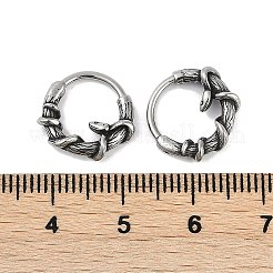 Creolen aus chirurgischem Edelstahl 316 mit Schlangenmotiv&nbsp;EJEW-G416-27AS