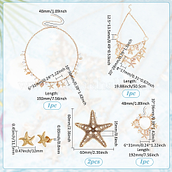 Schmucksets mit natürlichen Muscheln im Ozean-Stil&nbsp;SJEW-PH0001-20