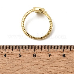 Offene Manschettenringe aus Messing und Emaille für Damen&nbsp;RJEW-K264-10A-G